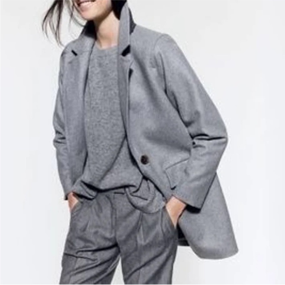 J.Crew Melton Wool Boyfriend Overcoat Women’s Size 10P